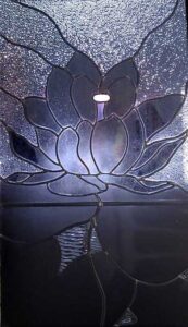 Lotus, glas in lood Lotus, glas in lood